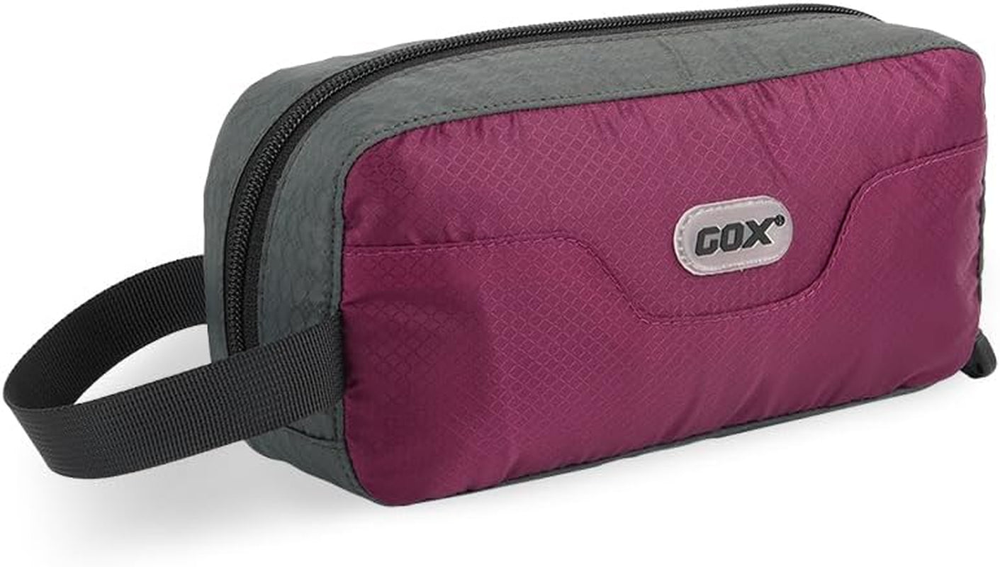 GOX Travel Small Toiletry Bag for Men Nylon Dopp Kit Medicine Bag Travel Organizer Pouch Shave Kits for Teens Toiletry Essentials Bathroom Compact (Turquoise, 9.8 * 4.3 * 3.3 Inches)