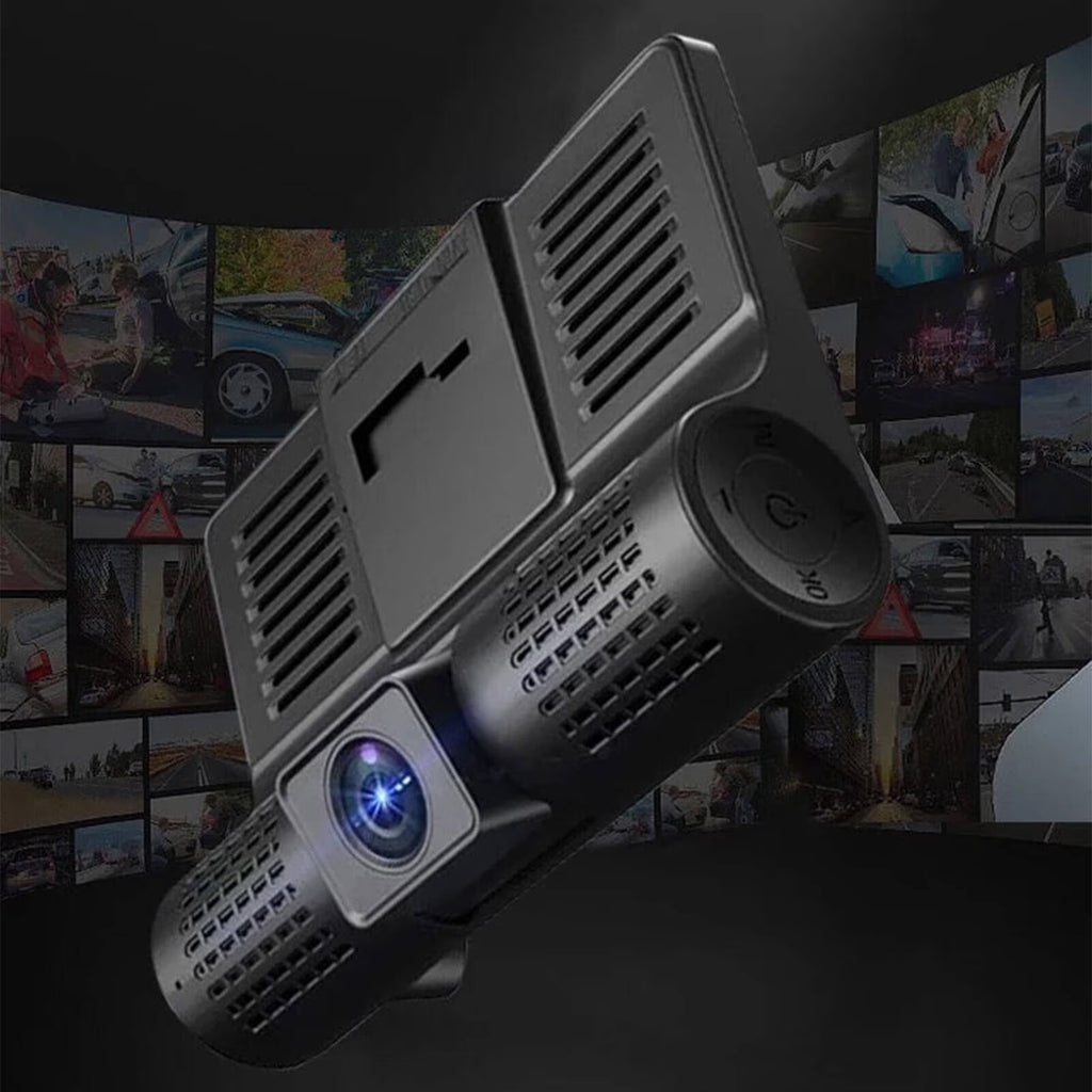 ACDANC Dash Cam Front and Rear,4 Inch Three Lens Dash Camera for Cars,Hd Night Vision Dash Cam Front