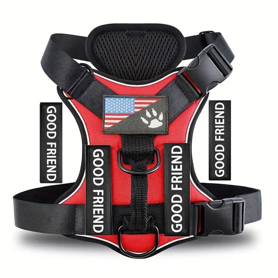 Adjustable Reflective Dog Harness for Training and Walking - Suitable for Dogs and Cats
