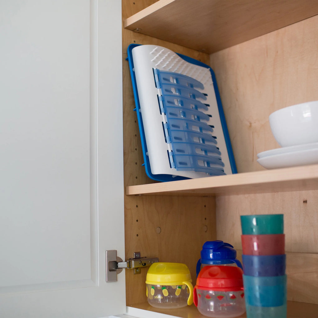 Dr. Brown'S Folding Baby Bottle Drying Rack for Easy Storage, Dry Baby Essentials, BPA Free, Blue