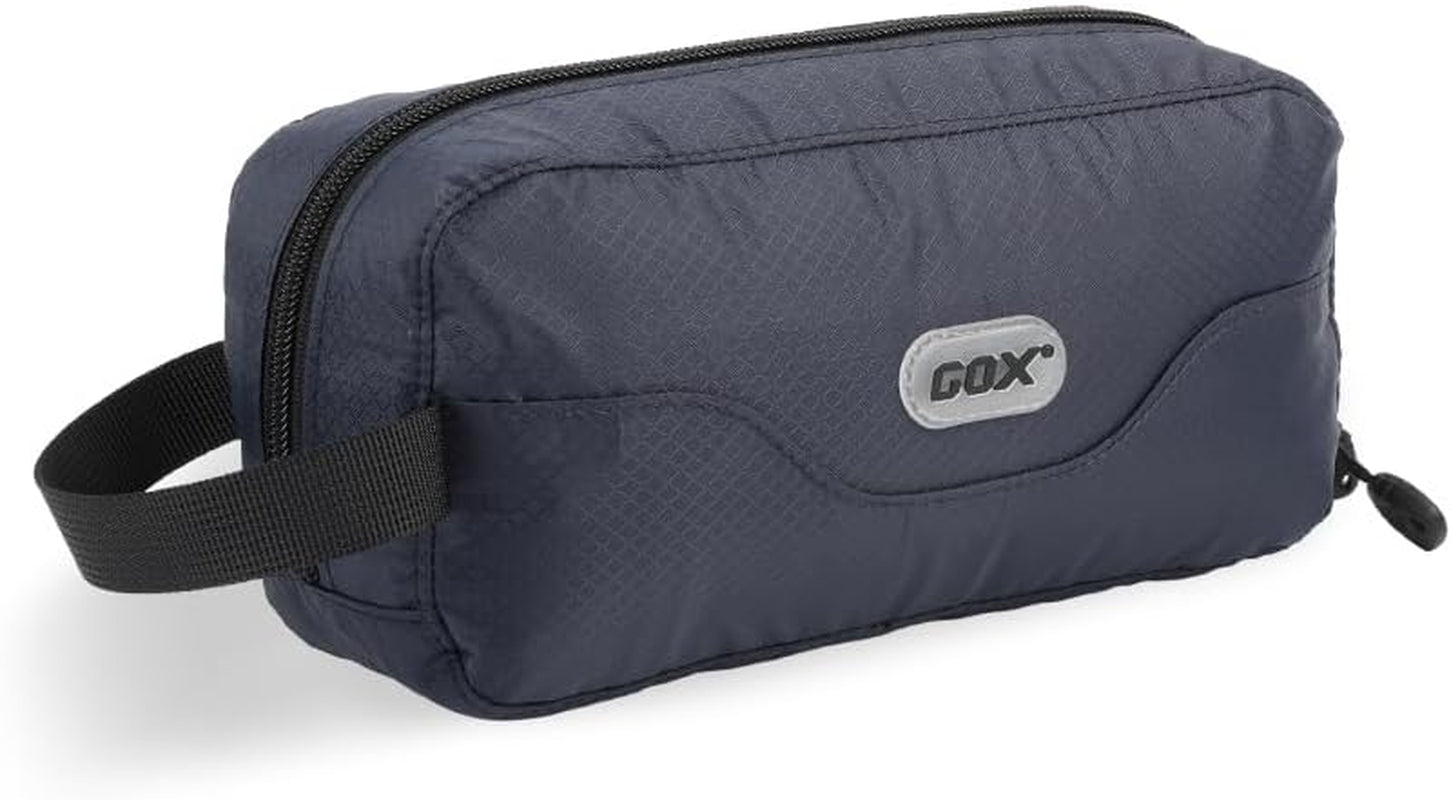 GOX Travel Small Toiletry Bag for Men Nylon Dopp Kit Medicine Bag Travel Organizer Pouch Shave Kits for Teens Toiletry Essentials Bathroom Compact (Turquoise, 9.8 * 4.3 * 3.3 Inches)