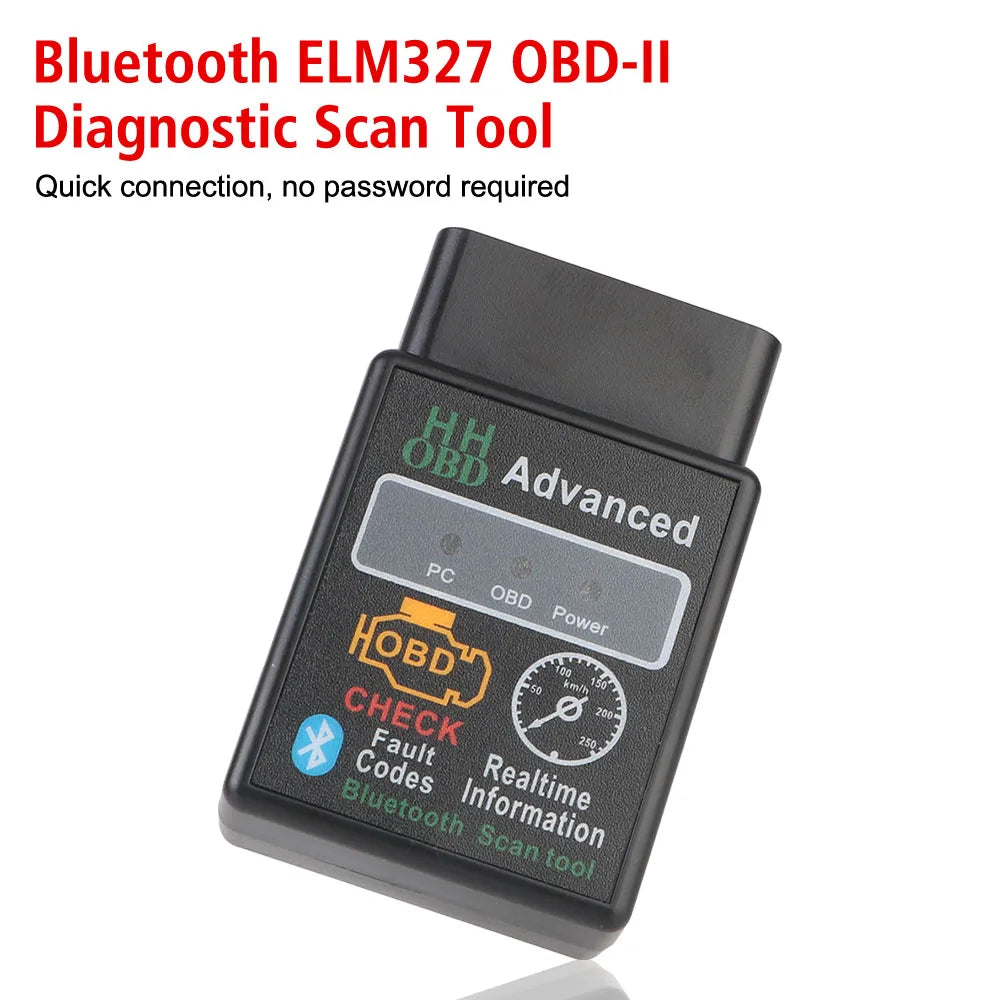 ELM327 for Ios/Android Bluetooth V1.5 Detector OBD2 Interface Adapter Car Accessories Code Reader Car Diagnostic Scanner