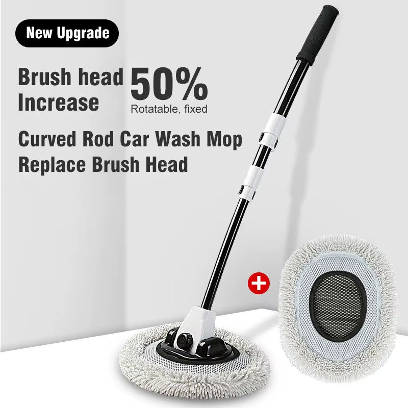Car Cleaning Brush Mop Kit Wash Brush Chenille Microfiber Car Wash Brush Telescopic Long Handle Cleaning Mop Car Cleaning Tool