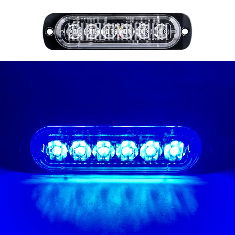 6LED Warning Light LED Trailer Lights Truck Side Indicator Lights Car Grille Malfunction Light Bar SUV Motorcycle Ships Beacon