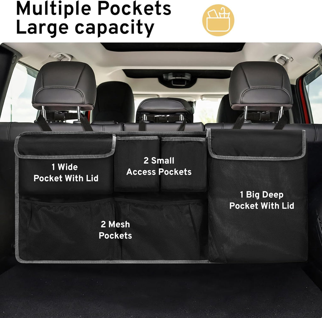 Ultimate Jeep Trunk Organizer & Backseat Hanging Bag - Fits Wrangler, Grand Cherokee, Renegade, Cherokee, Compass & More (2000-2026)