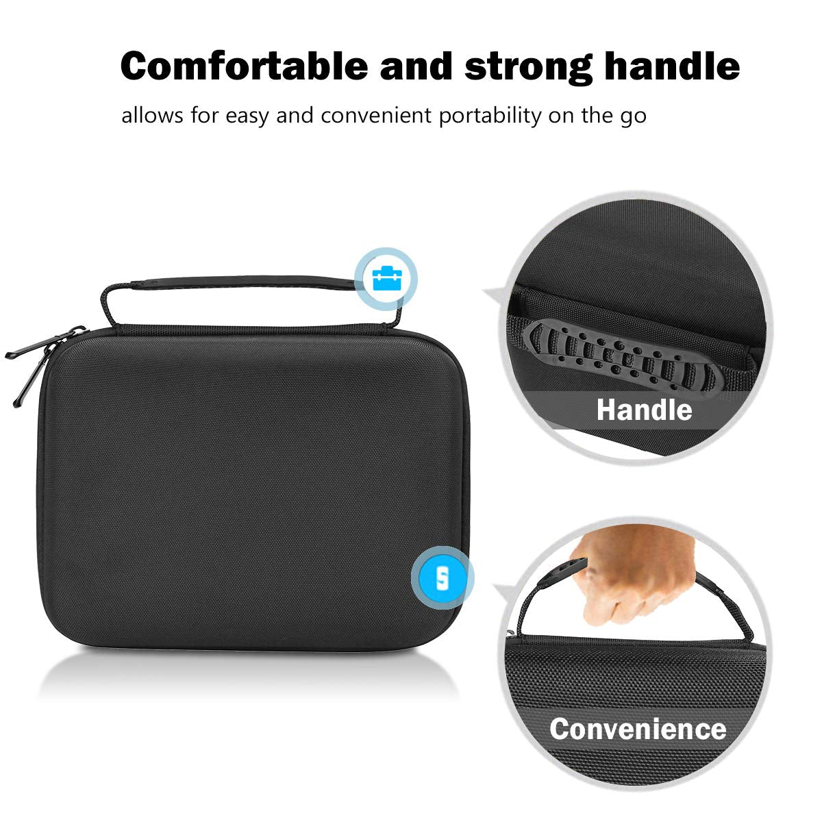 Procase Hard Travel Case for Norelco Multigroom Series 3000 5000 7000 MG3750 MG5750/49 MG7750/49 Men'S Electric Trimmer Shaver and Attachments -Black