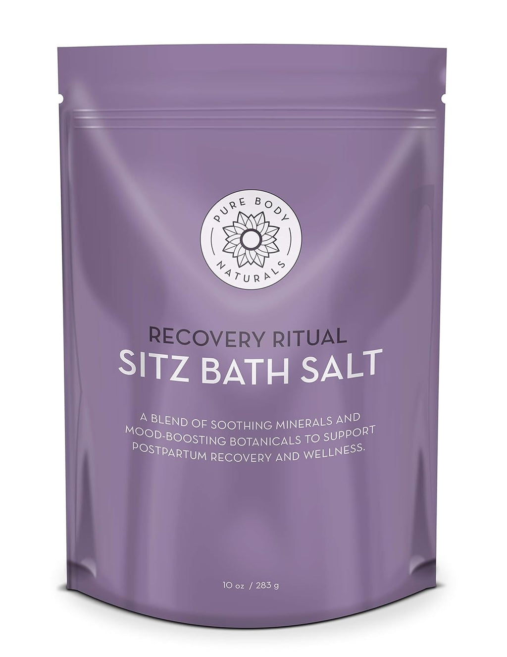 Pure Body Naturals Sitz Bath Salt – Essential Postpartum & Hemorrhoid Relief Soak – 10 Oz Natural Self-Care Solution