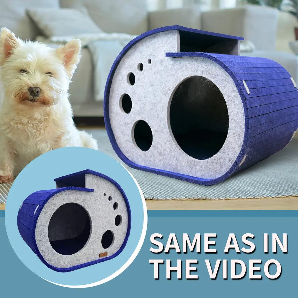 Cozy Cave Waterproof Cat Bed with Space-Saving Design - Detachable Pet Nest for Cats and Dogs
