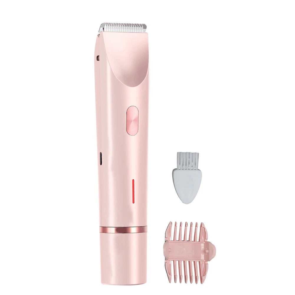Electric Shaver for Women Portable Mini Rechargeable Epilator Female Painless Electric Razor Women'S Dual Head Bikini Trimmer