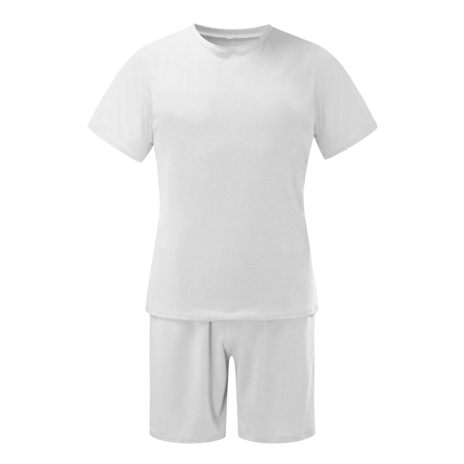 Conjunto Deportivo Casual De Camiseta De Manga Corta Y Shorts Para Hombre, Cuello Redondo, Ropa Deportiva De 2 Piezas, Atuendos De Verano