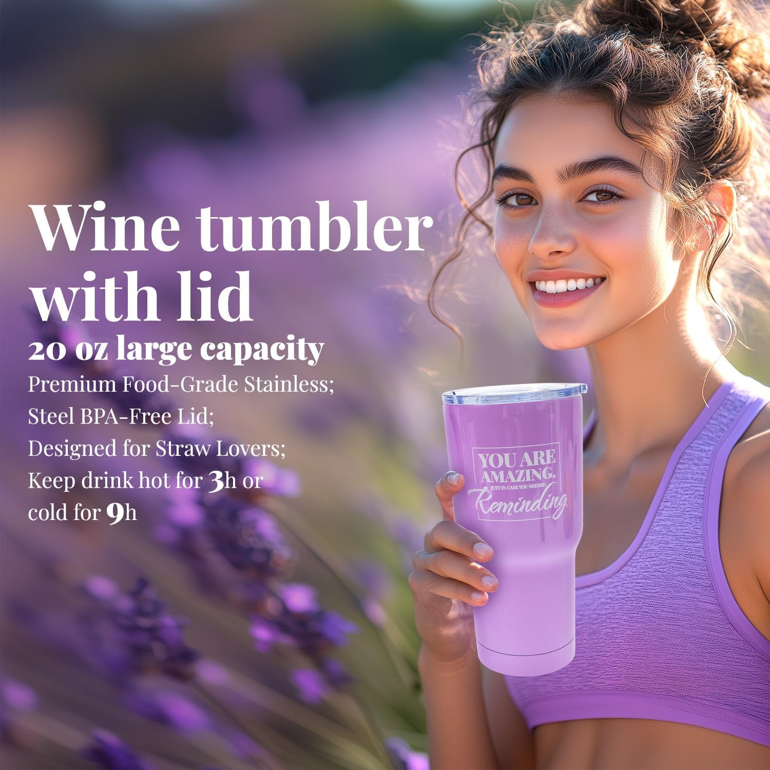 Indulge in Relaxation: BODY & EARTH Lavender Bath & Body Gift Set with Insulated Tumbler - Perfect Get Well Soon & Birthday Gift for Women, Ideal for Mother's Day!