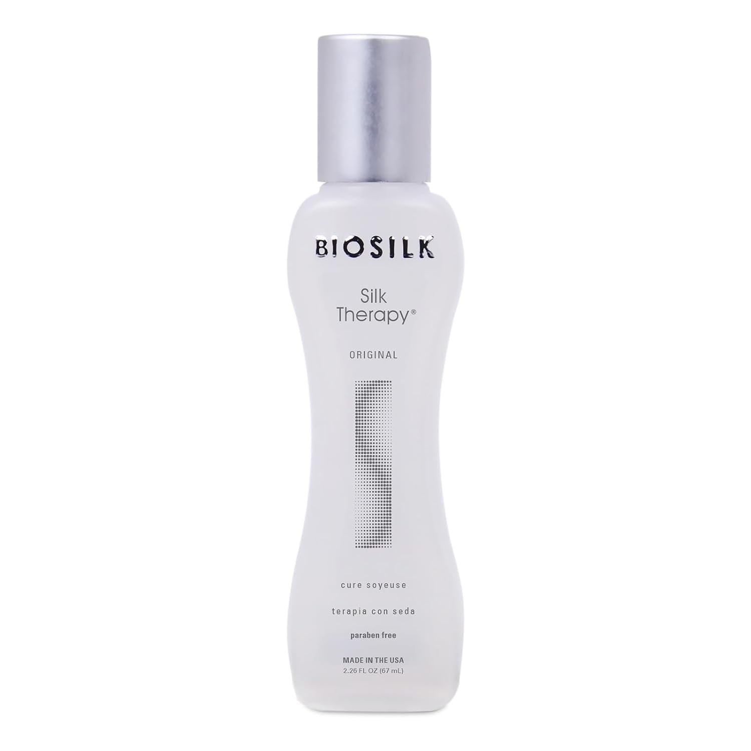 Biosilk Silk Therapy Leave-In Treatment - Reconstructs, Adds Shine, Smooths & Prevents Split Ends - Sulfate-Free, Paraben-Free, Cruelty-Free - 2.26 Oz