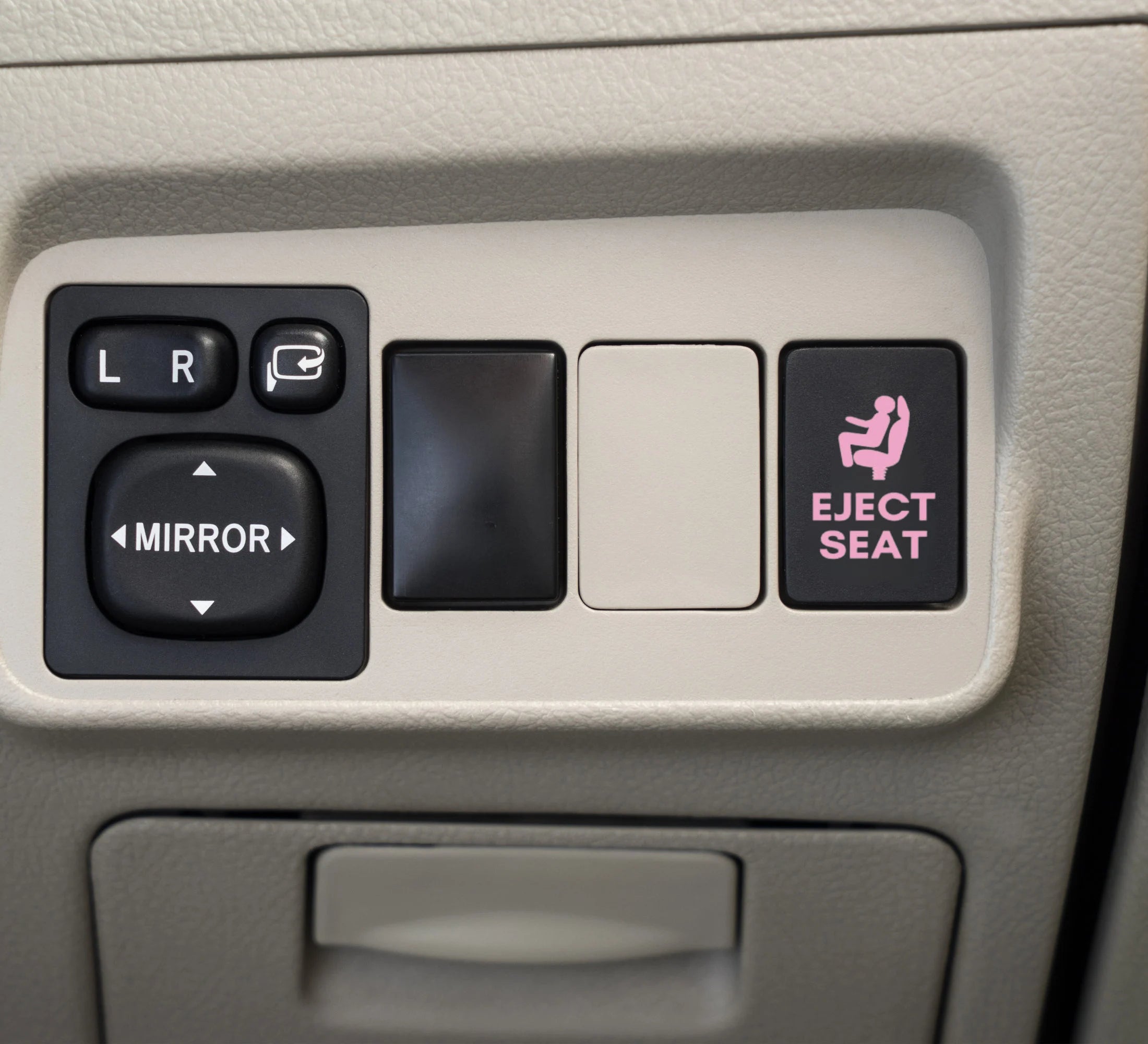 Eject Seat Decal for Car Button, Funny Car Accessories (2 Pack)