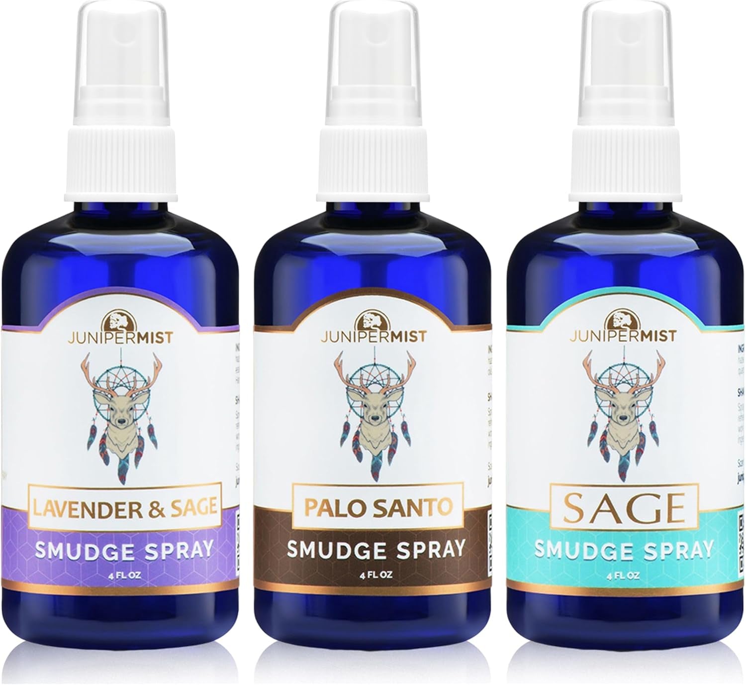 Palo Santo & Sage Smudge Spray (114Ml), Palo Santo Essential Oil Spray for Cleansing Negative Energy, Spiritual Room Spray, Smokeless Smudge Spray, Aura Cleansing & Protection UK