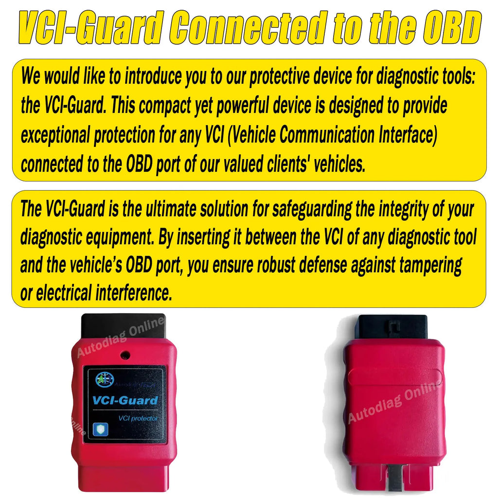 OBD2 Protective Tool for Diagnostic Tools Vehicle for Physical and Electrically Protect Interface Connected to OBD2 Scanner Tool