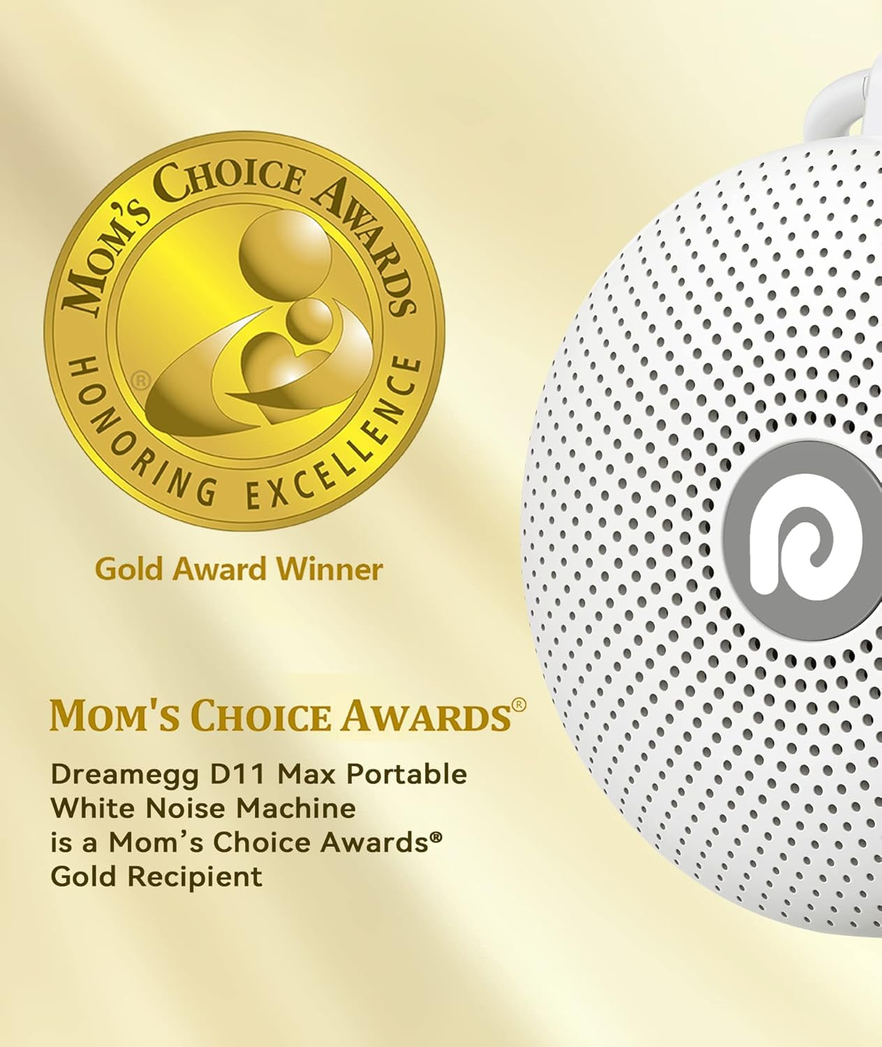 Dreamegg Portable White Noise Machine - 21 Soothing Sounds, Long Battery Life, Perfect for Sleep, Office, Travel & Baby Care