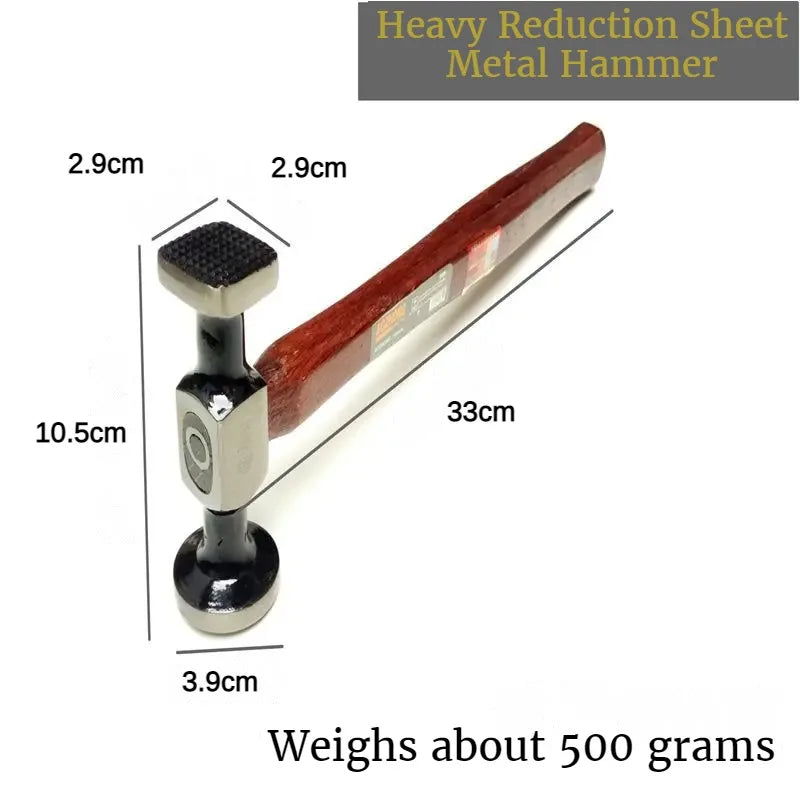 Sheet Metal Hammer Walnut Wood Handle Professional Hammer Multifunctional Automotive Mechanical Workshop Tools Car Repair