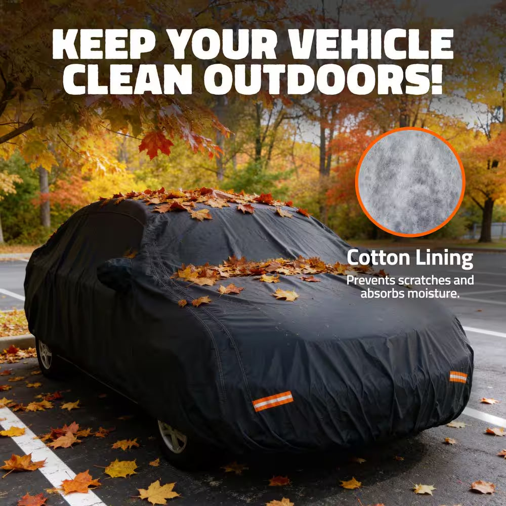 190 In. X 75 In. X 57 In. Extra Thick PVC Cotton Lined Heavy-Duty SUV Car Cover
