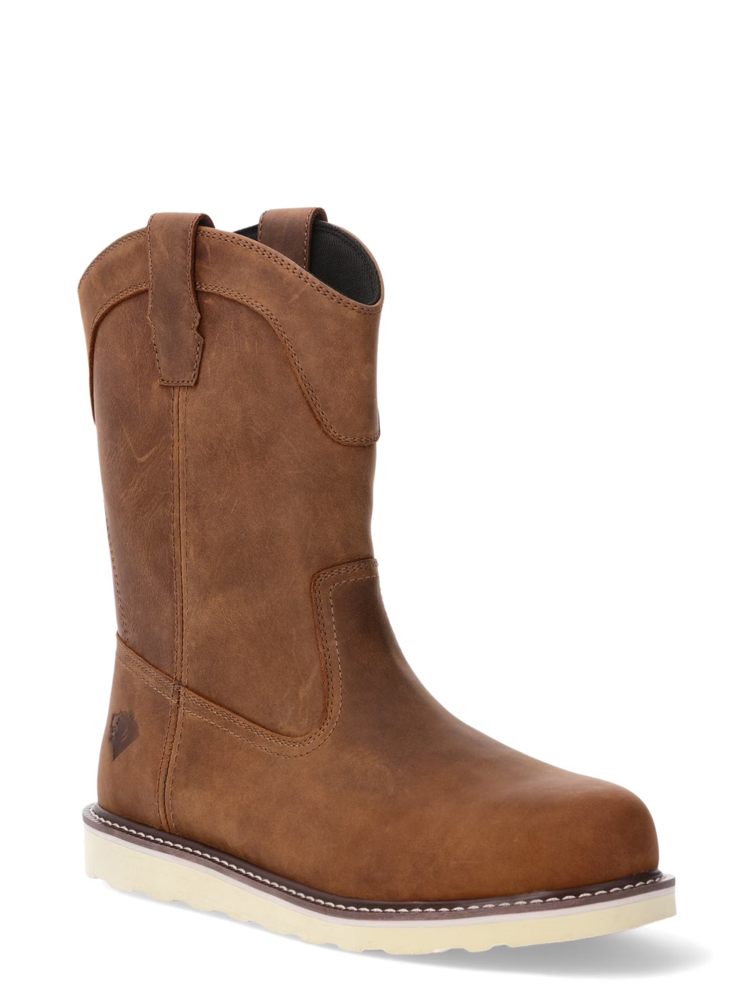 Men'S Steel Toe Rift Pull on Western Work Boots