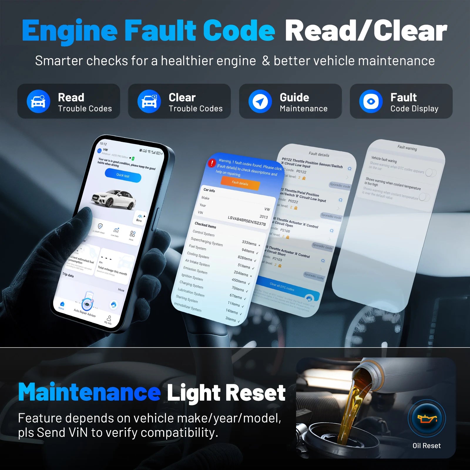 XTOOL Advancer Ad20Pro Bluetooth OBD2 Scanner Auto 2026 Ai-Assistant Full System Diagnostic Tools Oil Reset Free Update Free APP