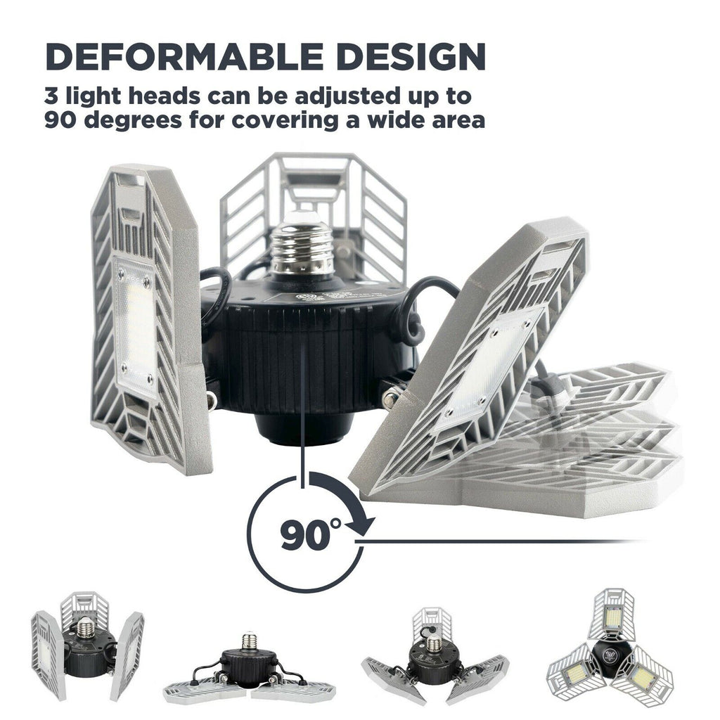 LED Adjustable Garage and Basement Lighting Solution