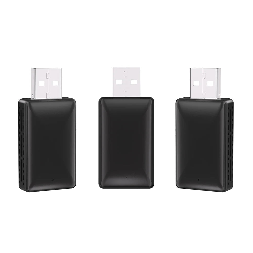 2-In-1 New Wireless Carplay Adapter Wired to Wireless Dongle for Apple & Android Auto Plug and Play Universal Car Accessory