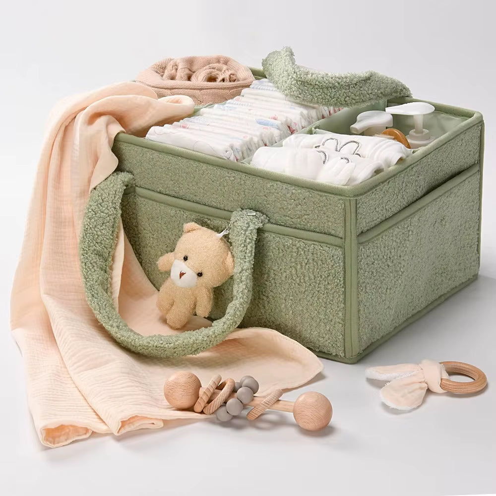Baby Stroller Accessories Organizer Mommy Tote Bag Foldable Storage Baby Diaper Hanging Bags Thicken Portable Caddies Babydiaper