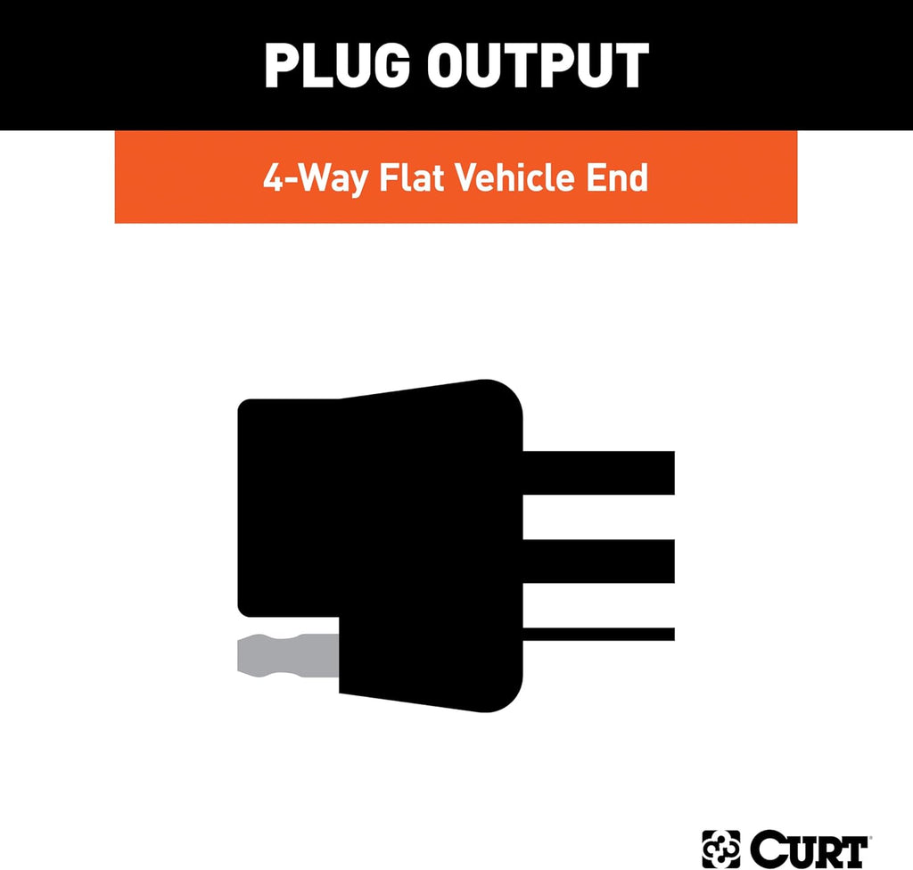 CURT 55563 Vehicle-Side Custom 4-Pin Trailer Wiring Harness for Select Lexus RX 330, Lexus RX 350