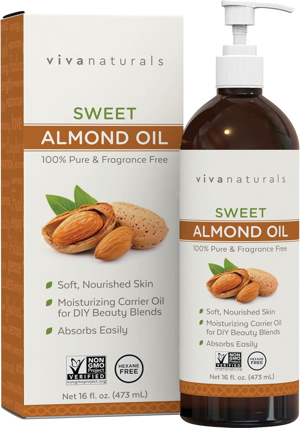 Viva Naturals Organic Fractionated Coconut Oil – 16 Fl Oz Multi-Purpose Moisturizer for Skin, Hair, and Massage, Perfect Carrier Oil for Essential Oils