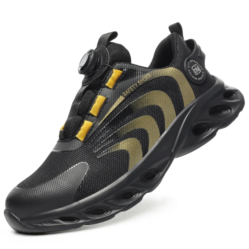 Lightweight Protective Work Sneakers with Steel Toe - Puncture-Proof & Anti-Smash Safety Shoes for Men