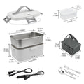 Portable Electric Lunch Box 80W - 1.8L Food Heater for Car, Truck, Home & Office - EU/US Plug