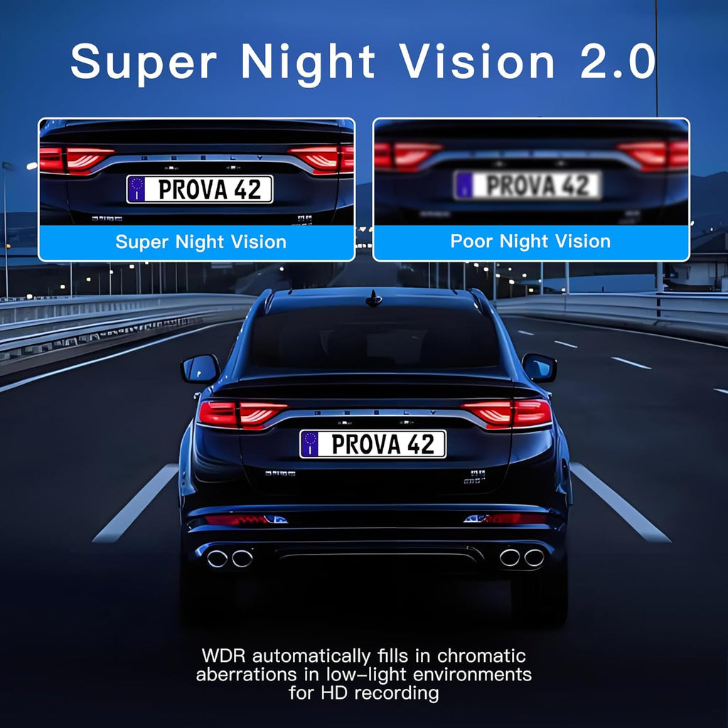 4 Channel Dash Cam 360° View 5G Wifi & APP Control, GEMEK 2K Front and Rear Inside, Left Right Dash Camera for Cars Free 64GB TF Card, G-Sensor, Night Vision, 24H Parking Mode Keyboard Wrist Rest Pad