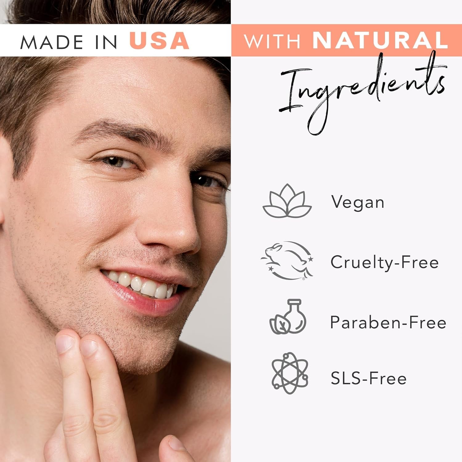 Gentle Exfoliating Face Scrub & Wash - Natural & Organic Cleansing Formula