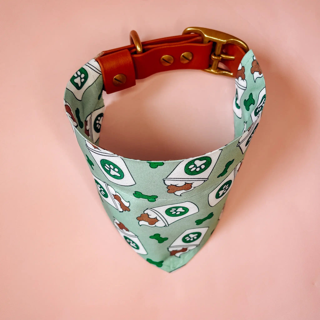 Starbucks Coffee Inspired Over-the-Collar Dog and Cat Bandana - Perfect Pet Gift