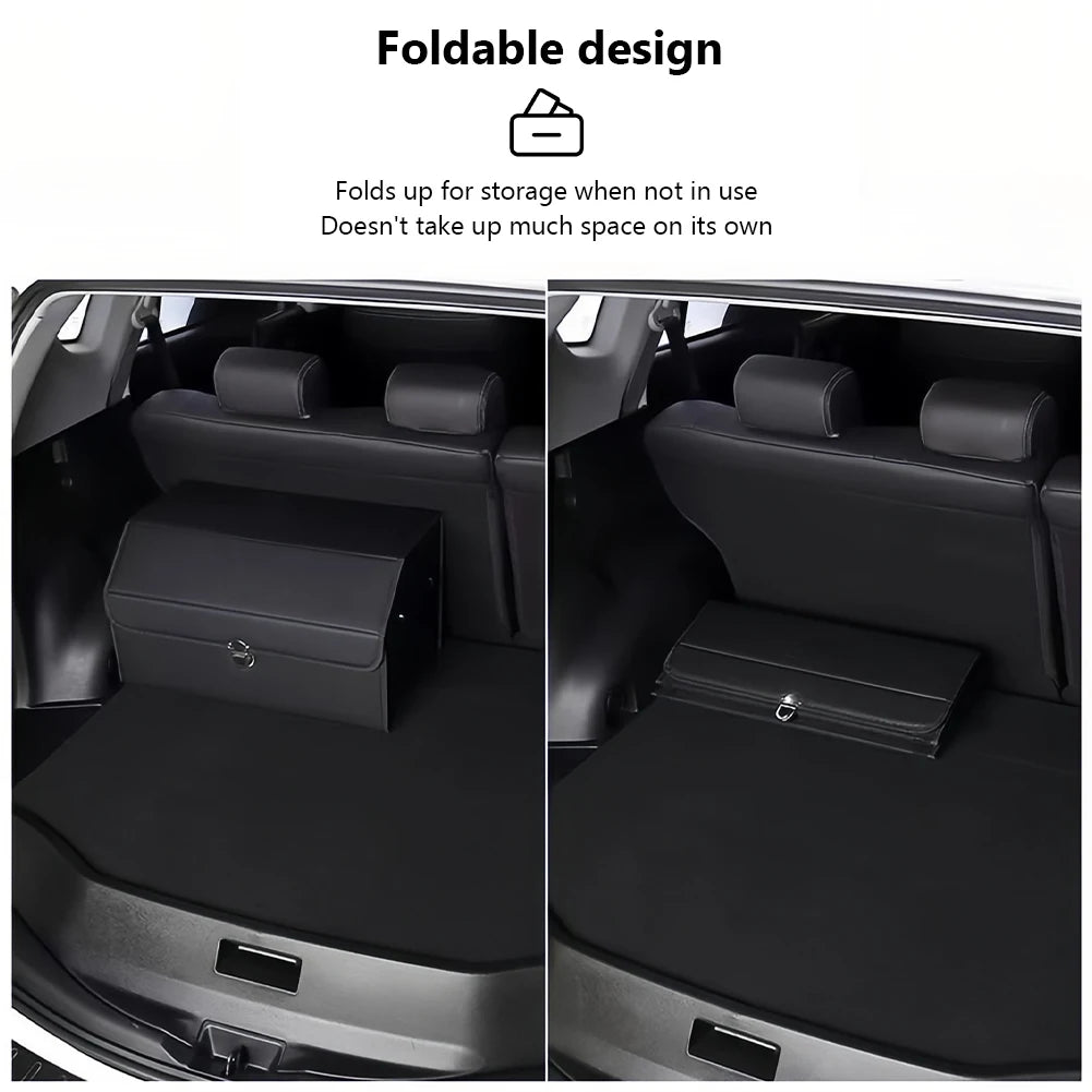 Large Capacity Waterproof Car Trunk Organizer - Folding Auto Multi-Use Storage Box for Ultimate Car Accessories Organization