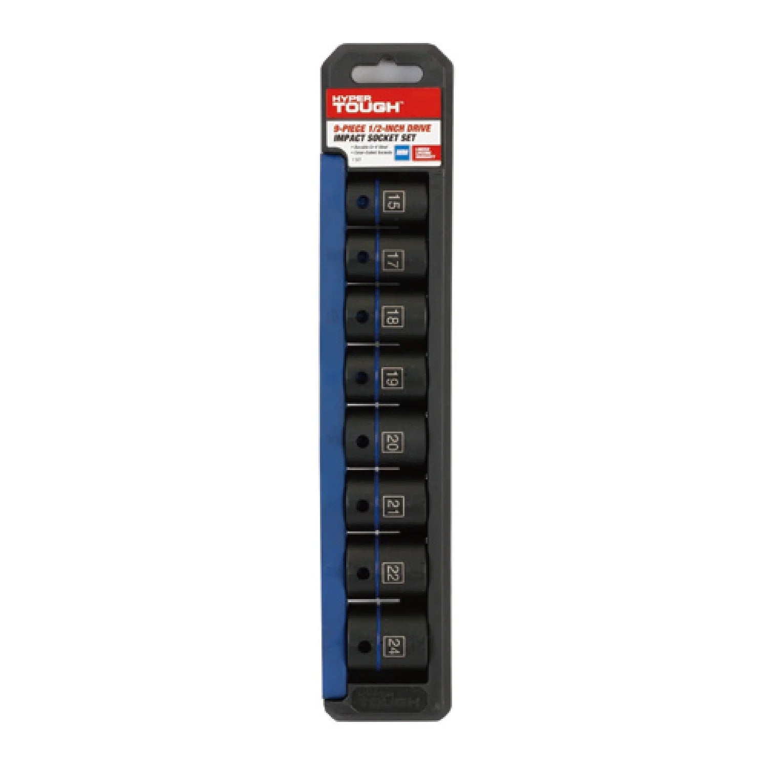 Hyper Tough 9-Piece 1/2-Inch Drive Metric Impact Socket Set (Mm)