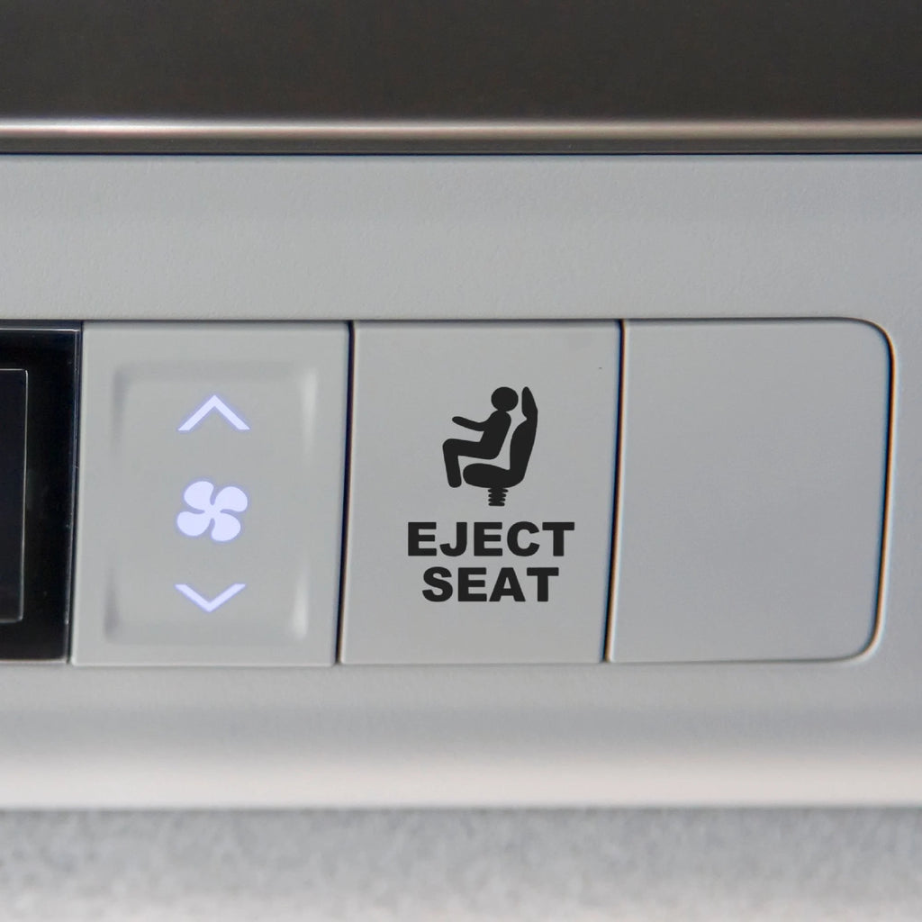 Eject Seat Decal for Car Button, Funny Car Accessories (2 Pack)