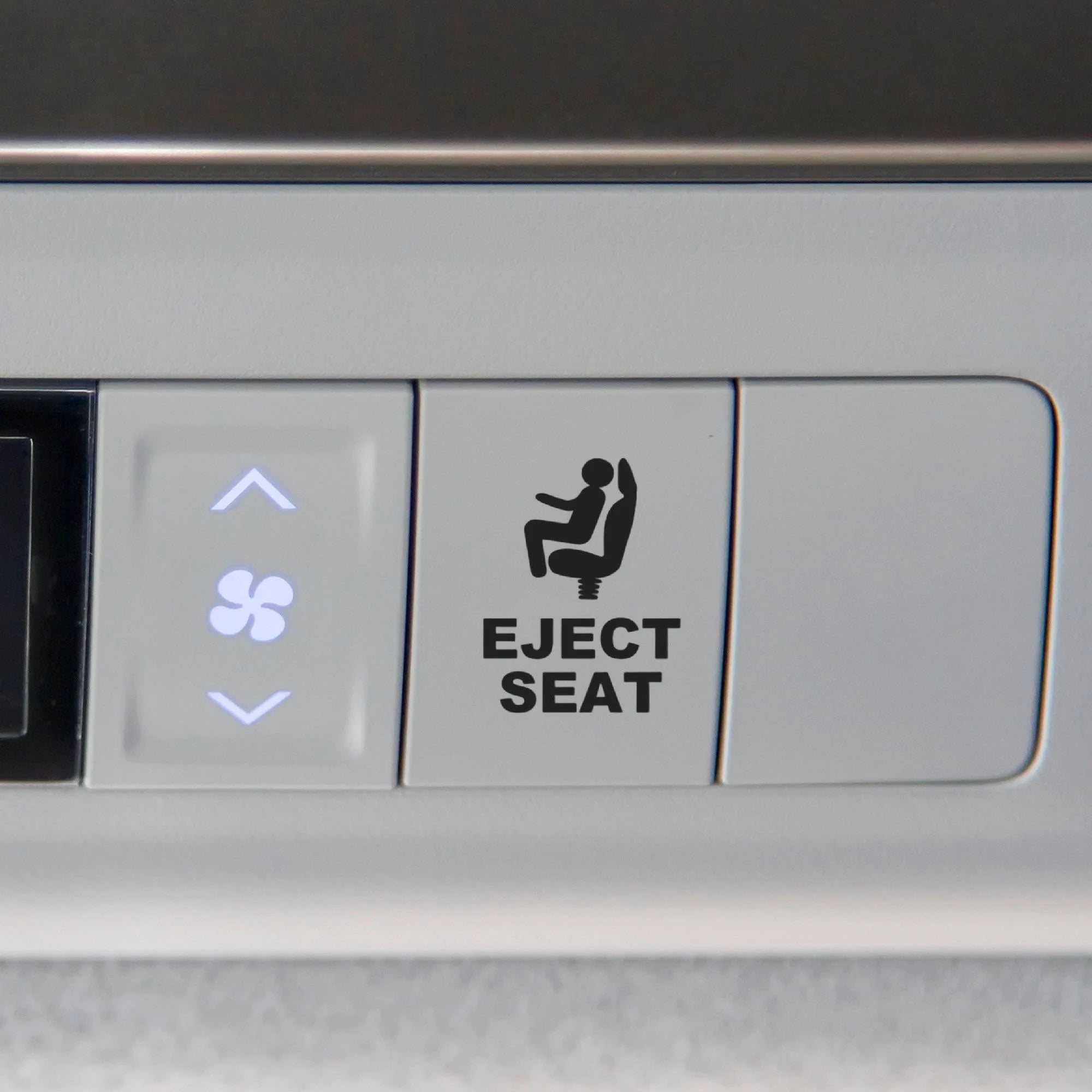 Eject Seat Decal for Car Button, Funny Car Accessories (2 Pack)