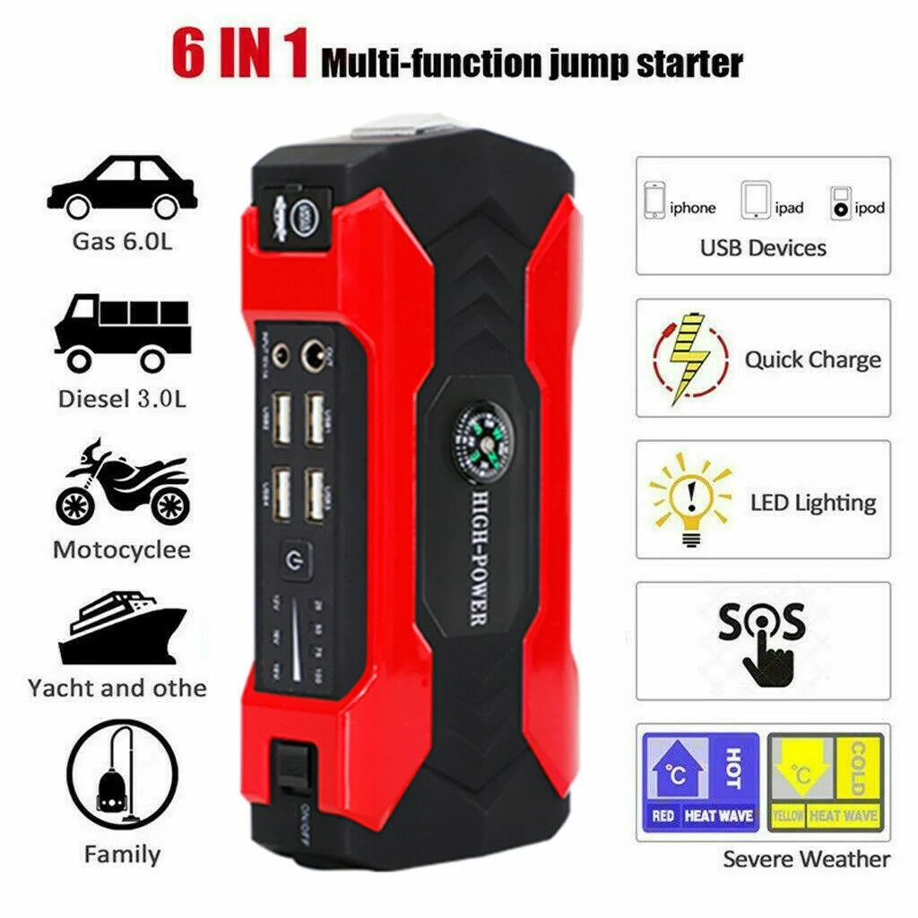 Lierhyt LED Flashlight 99800 Mah 12 V Car Jump Starter