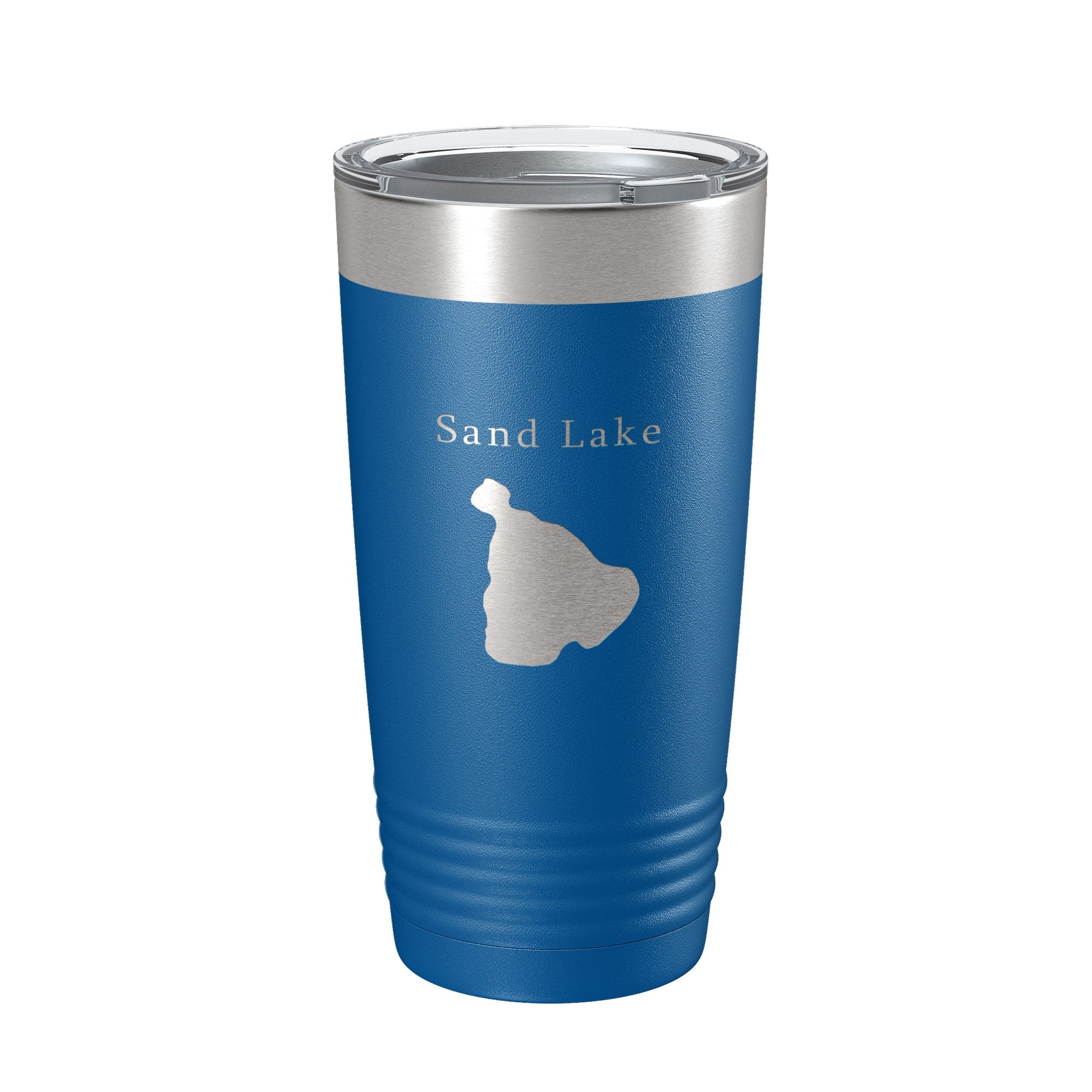 Sand Lake Map Tumbler Travel Mug Insulated Laser Engraved Coffee Cup Michigan 20 oz