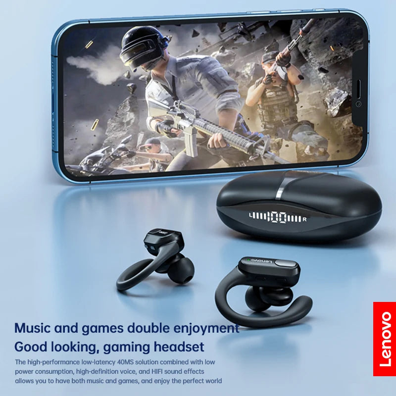Original Lenovo XT80 Sports Wireless Earphones with Mics, LED Power Display,Hifi Stereo Sound Bluetooth 5.3 TWS Headphheadphones