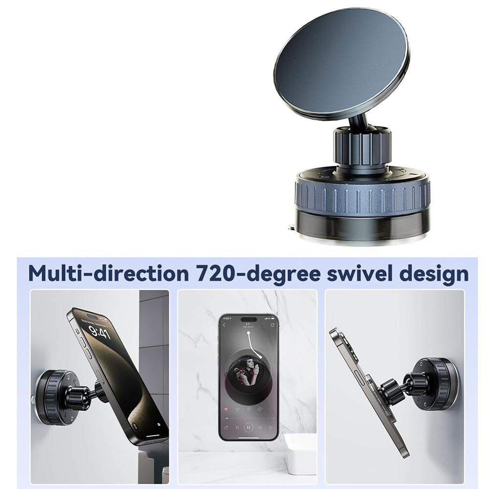 Magnetic Vacuum Car Phone Holder and Wall/Table Mount for MagSafe Compatibility