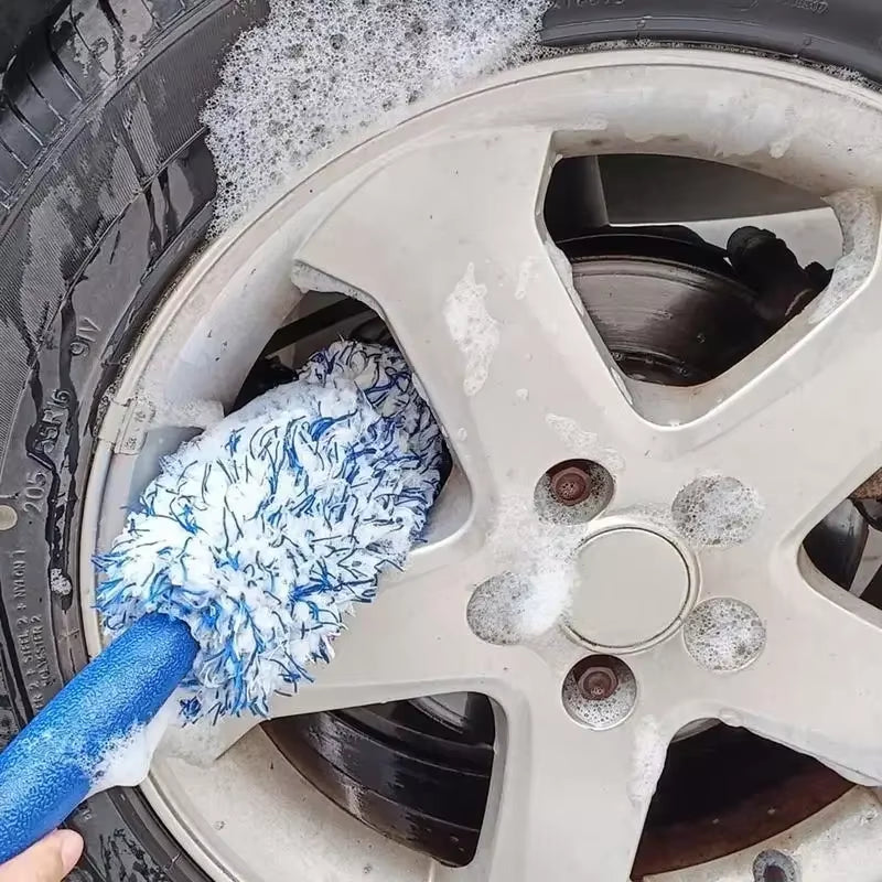 Super Plush Microfiber Tire Rim and Wheel Hub Cleaning Brush for Automotive Care