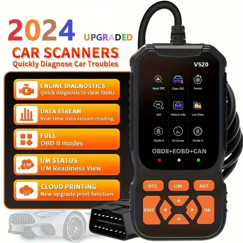 Professional OBD2 Scanner Diagnostic Tool, Enhanced Check Engine Code Reader with Reset OBDII/EOBD Car Diagnostic Scan Tools