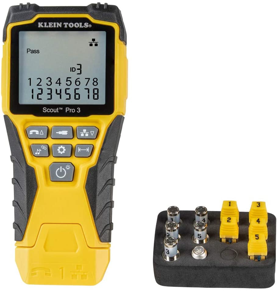 Klein Tools VDV501-851 Ultimate Cable Tester Kit with Scout Pro 3 - Perfect for Ethernet, Coax, Video, and Phone Cables with 5 Locator Remotes
