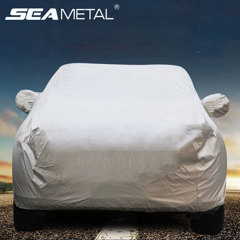 Universal Waterproof Car Cover for SUVs and Sedans - All-Weather Protection Against Sun, Rain, Snow, and Dust