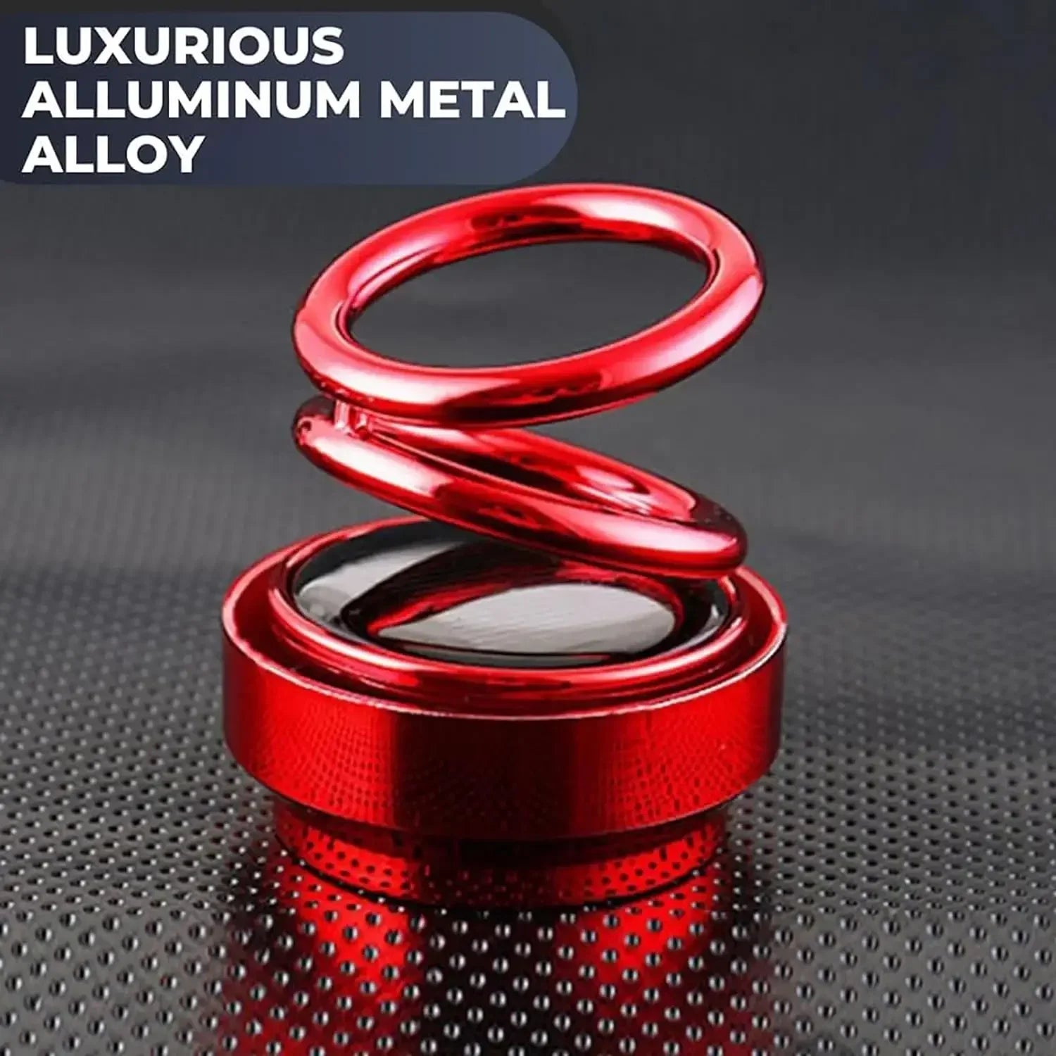 Suspended Rotating Double Ring Aromatherapy Car Accessory with Solar-Powered Perfume Decoration