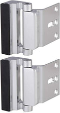 Ultimate Childproof Door Reinforcement Locks - 2 Pack with 8 Screws, 800 Lbs Strength, Sleek Silver Finish