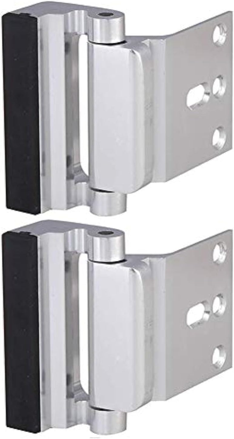 Ultimate Childproof Door Reinforcement Locks - 2 Pack with 8 Screws, 800 Lbs Strength, Sleek Silver Finish