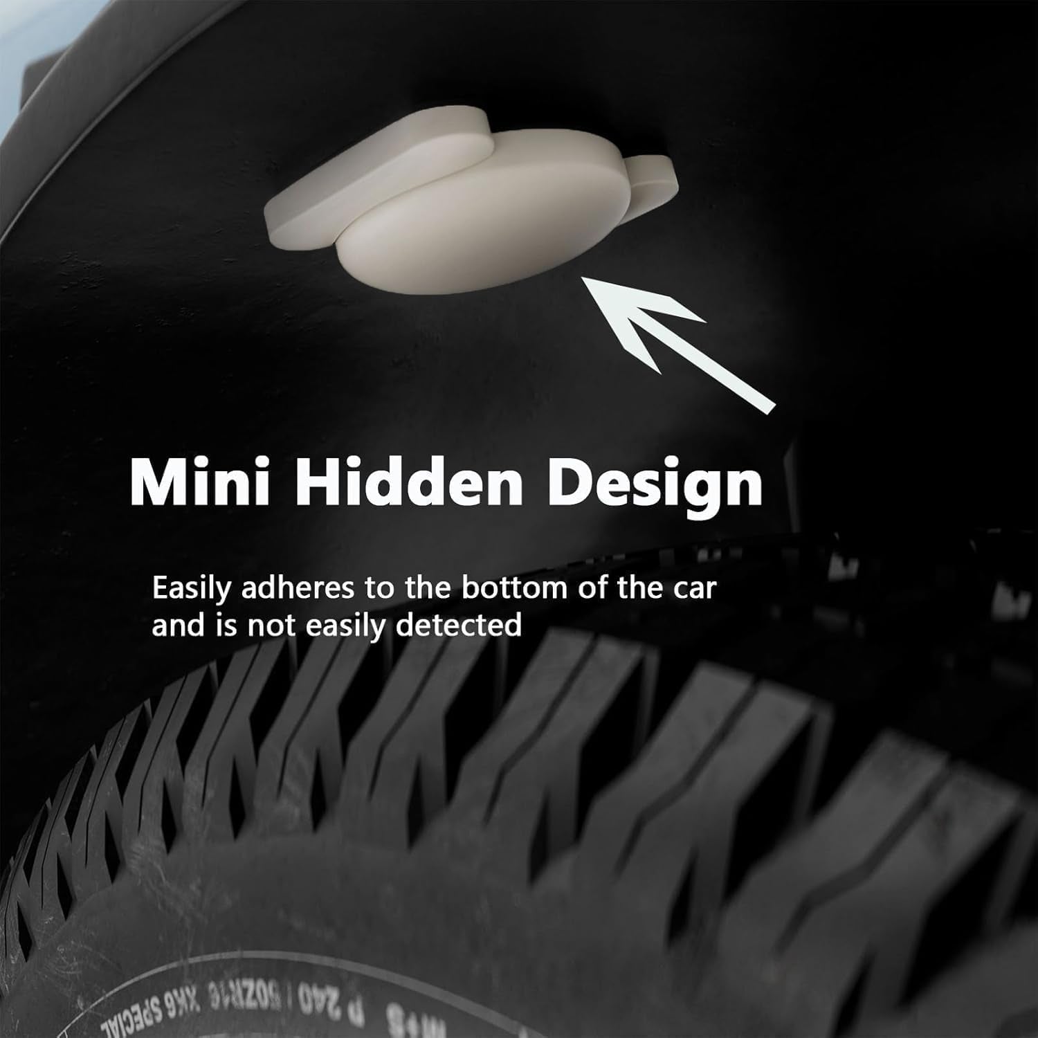 Mini GPS Tracker for Car,Vehicles,No Monthly Fee GPS Car Tracker Work with Apple Find My(Ios Only),Anti-Theft Car Tracker with Magnetic Case (White,1Pcs)